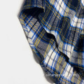 Camicia di flanella grigia e blu casual autunno moda